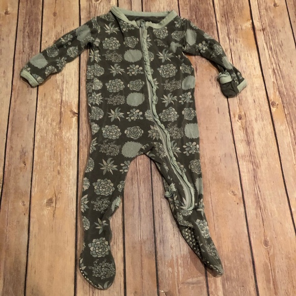 Kickee Pants Pajamas Kickee Green Floral Sleeper Poshmark